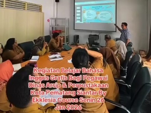 Pelatihan Bahasan Inggris Gratis Bagi Pegawai Dinas Arsip dan Perpustakaan