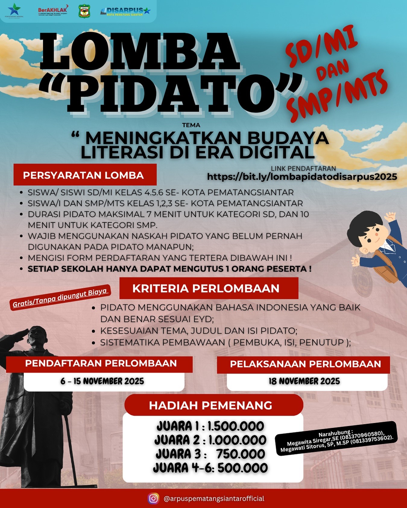 Lomba Pidato Tingkat SD/MI dan SMP/MTs
