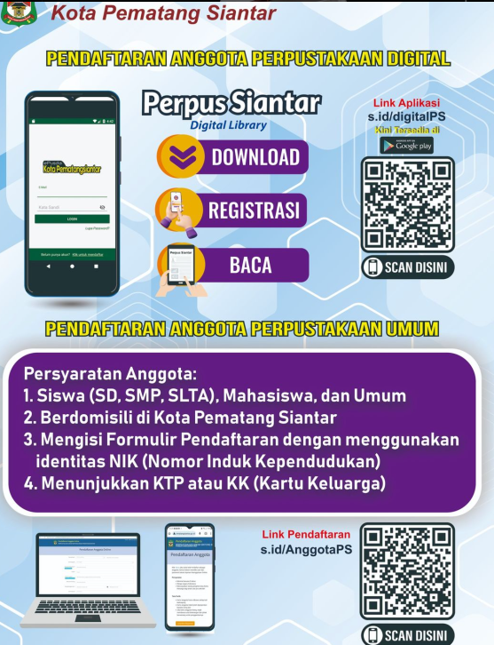 PENDAFTARAN ANGGOTA PERPUSTAKAAN DIGITAL