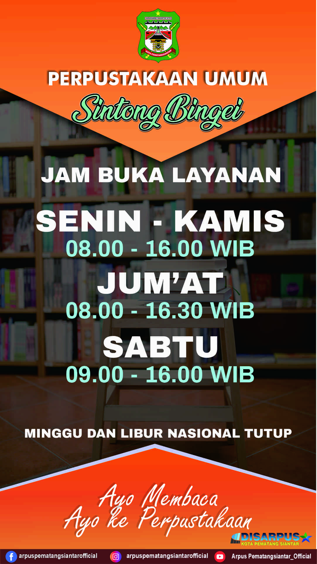 Jam Buka Layanan Perpustakaan